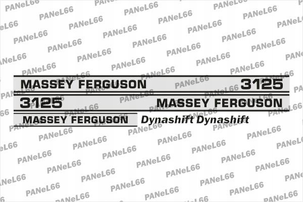 MF3125dyna - НАБОР НАКЛЕЕК MASSEY FERGUSON 3125 DYNASHIFT
