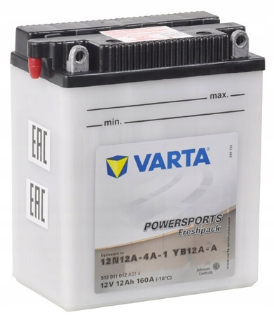 Akumulator Motocyklowy Varta YB12A-A 12N12A-4A-1 12Ah 160A