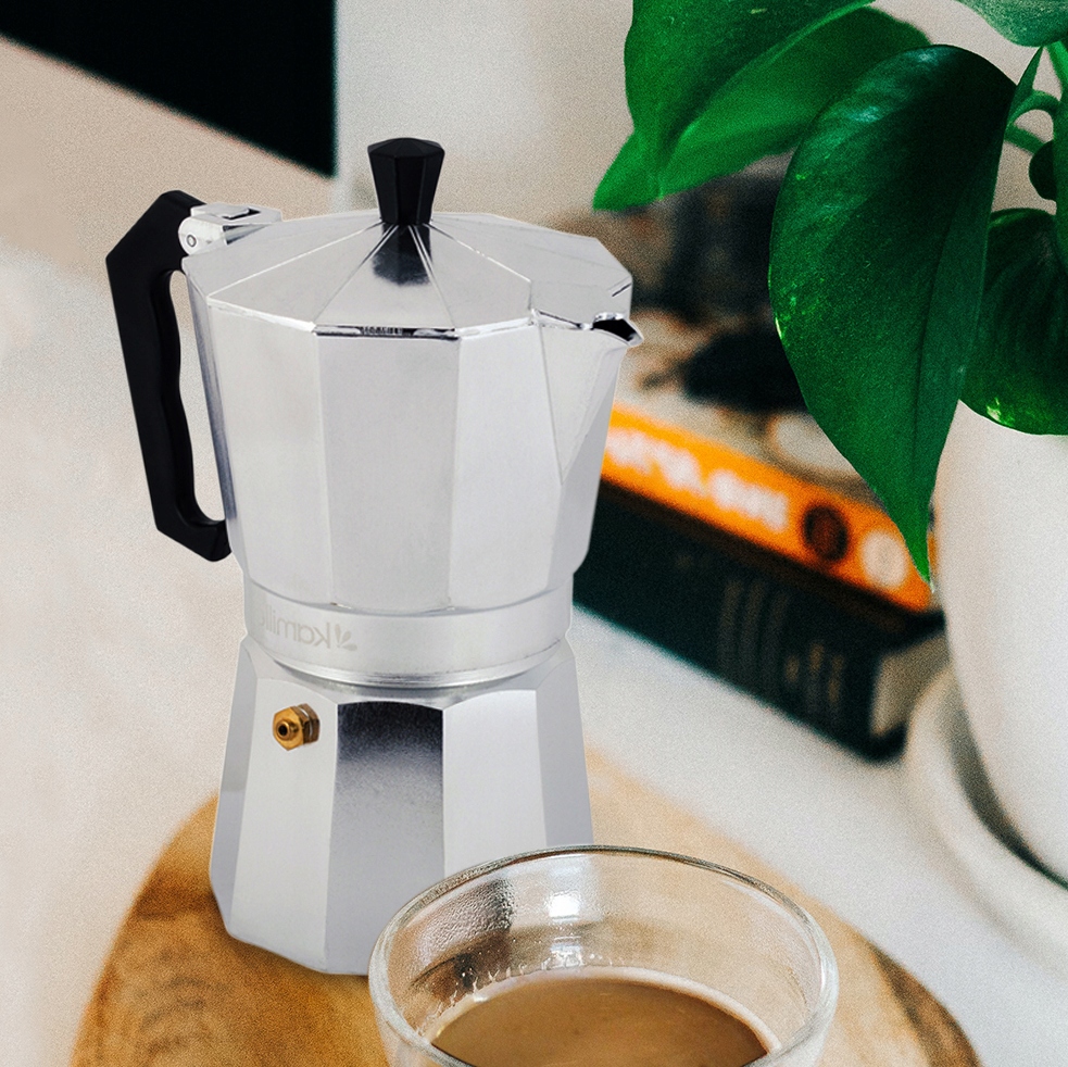 KAWIARKA CIŚNIENIOWA ZAPARZACZ DO KAWY KAMILLE Pojemność (w filiżankach) 6