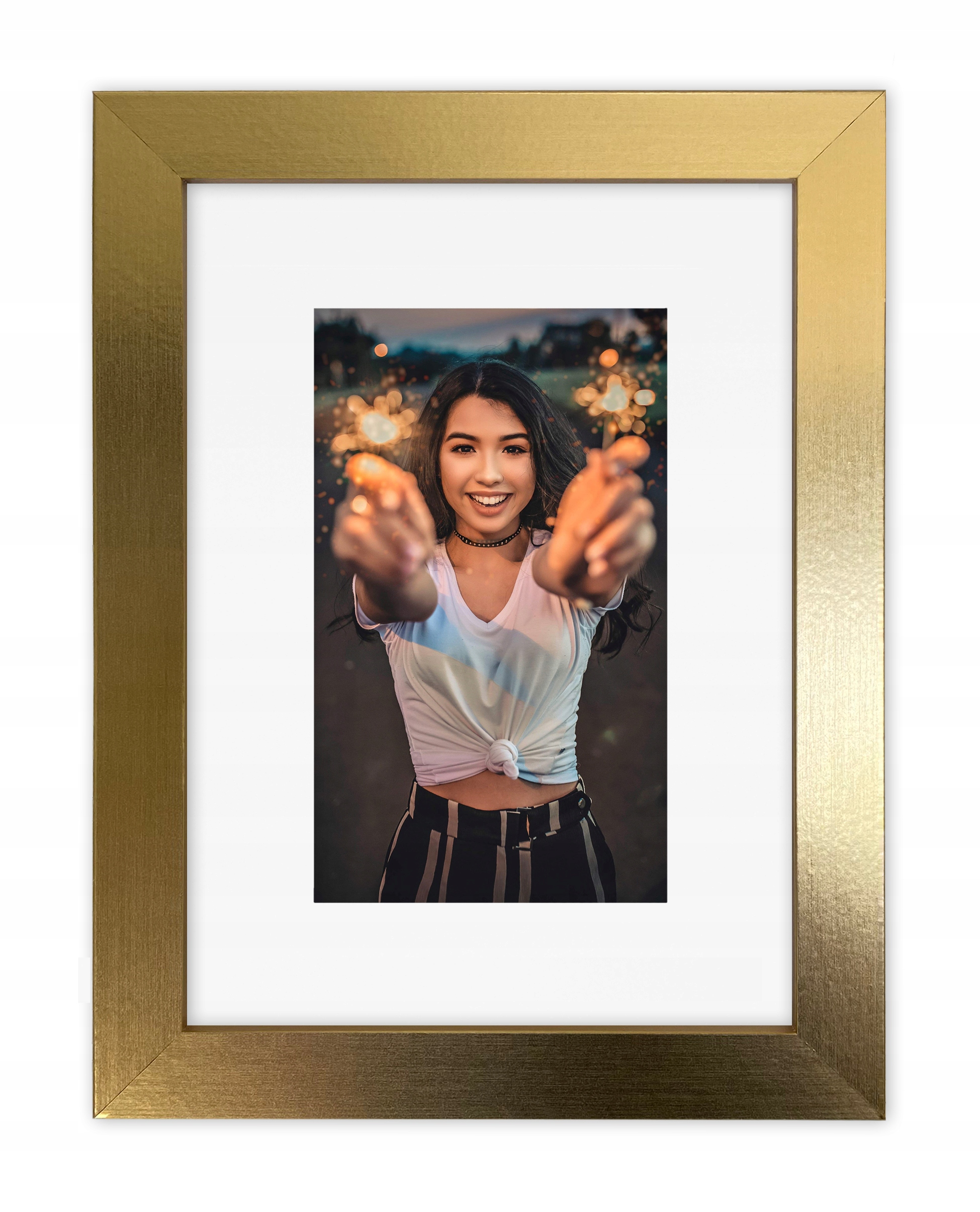 

Ramka 15x21 passe-partout 10x15 Italia złota