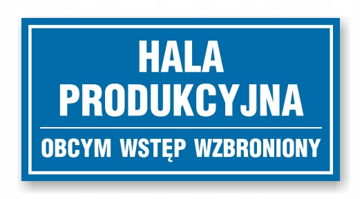 Tabliczka z taśmą OP-172 - HALA PRODUKCYJNA