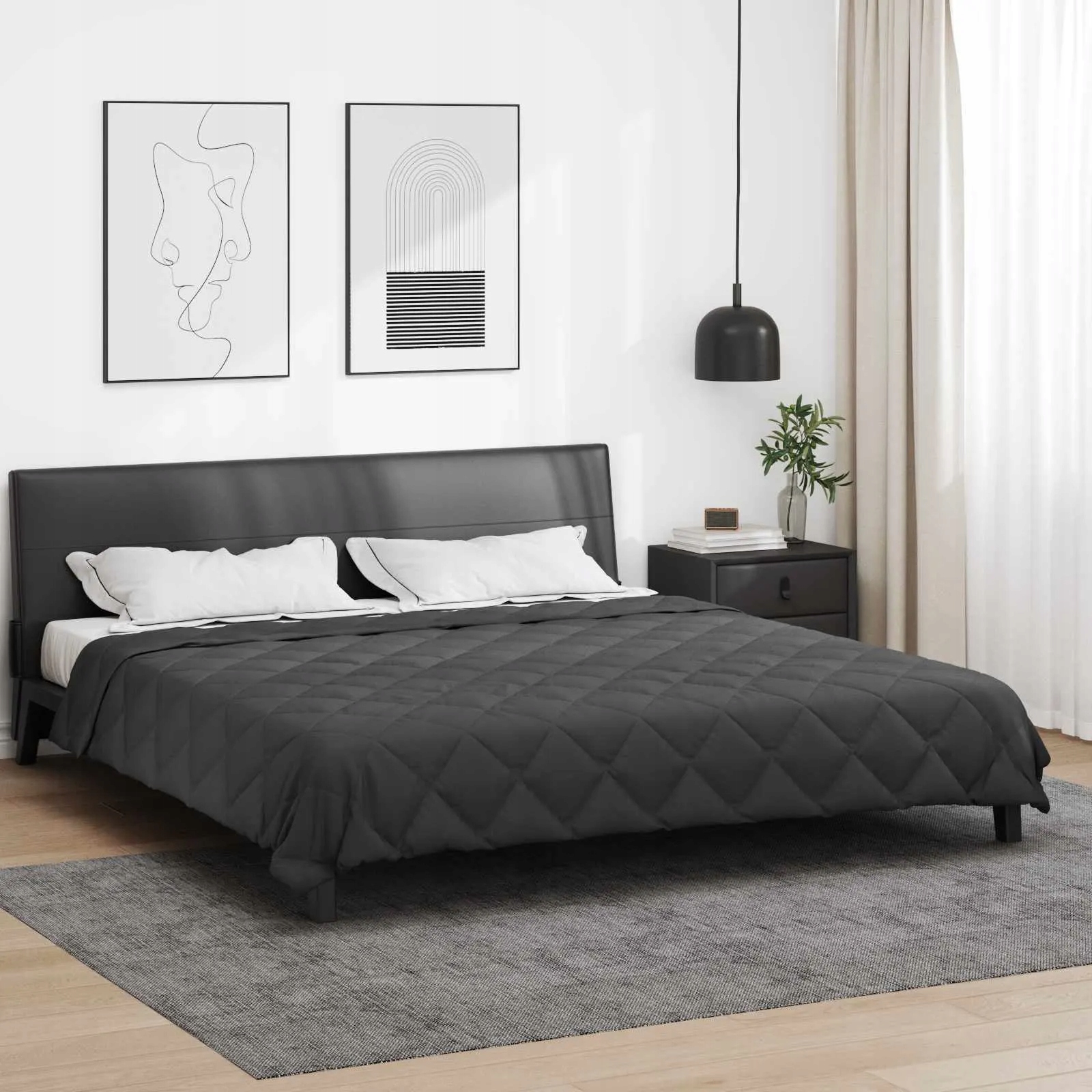 vidaXL Letní přikrývka Antracit 200 x 200 cm Mikrovlákno