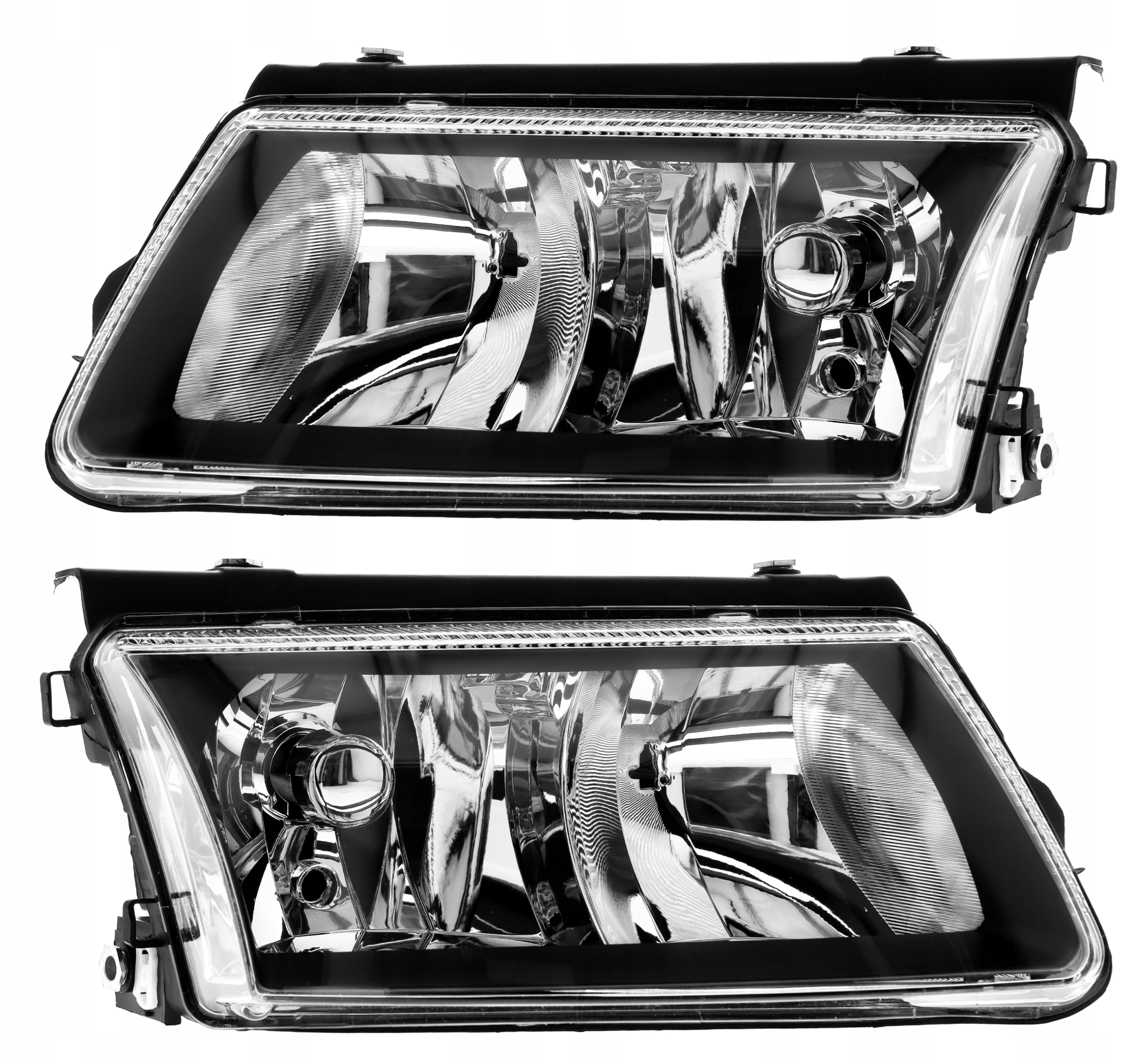 Volkswagen Passat B5 Přední Světlomety Komplet Přední Světla Černá