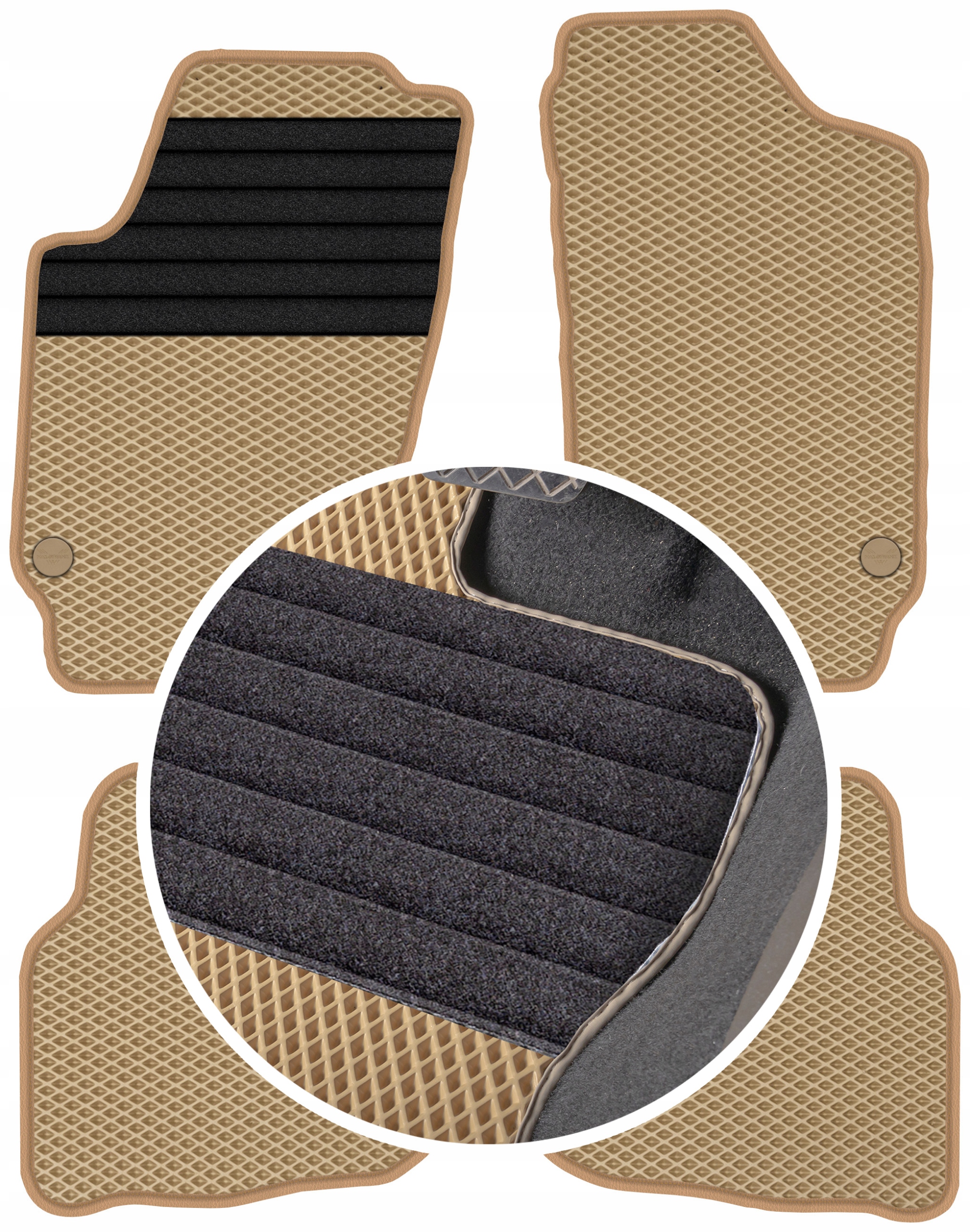 Seat Cordoba II 2002-2009 Gumové rohože Eva Eternity Béžové
