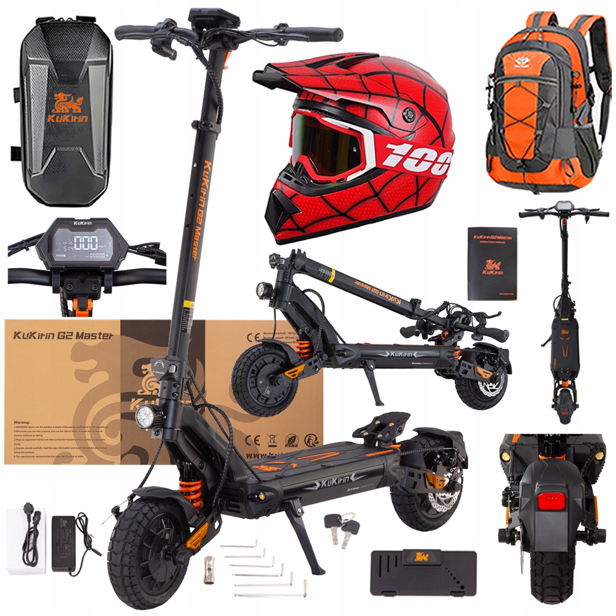 Kukirin G2 Master elektrické vozidlo 2000W 52V 20.8AH 70KM 60KM/H +Dárek