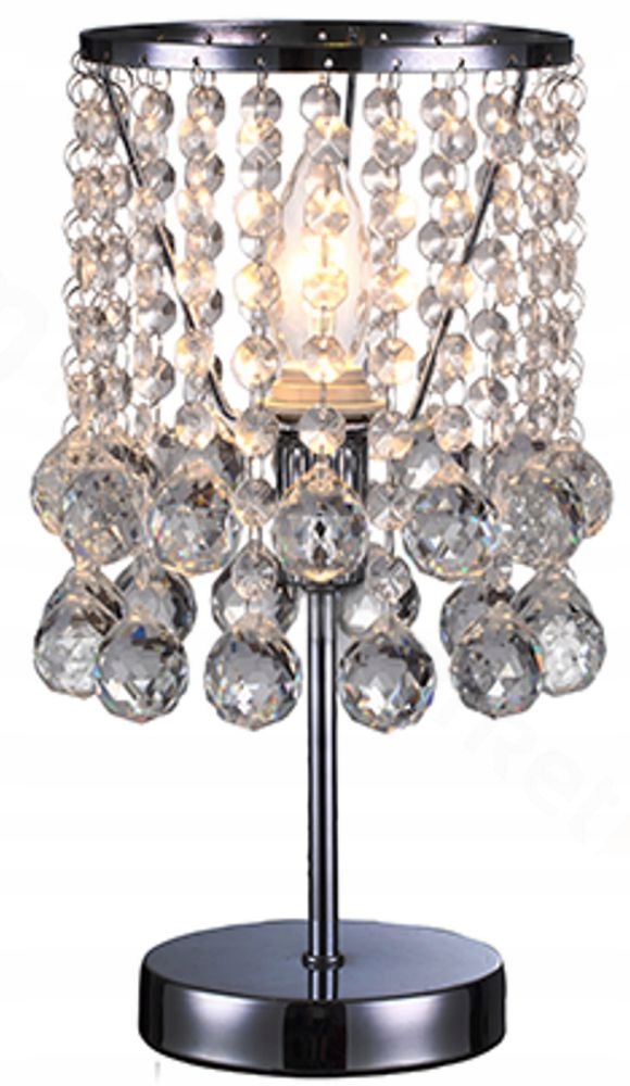Stolní lampa do kancelářského domu Reality London Crystal, černý chrom
