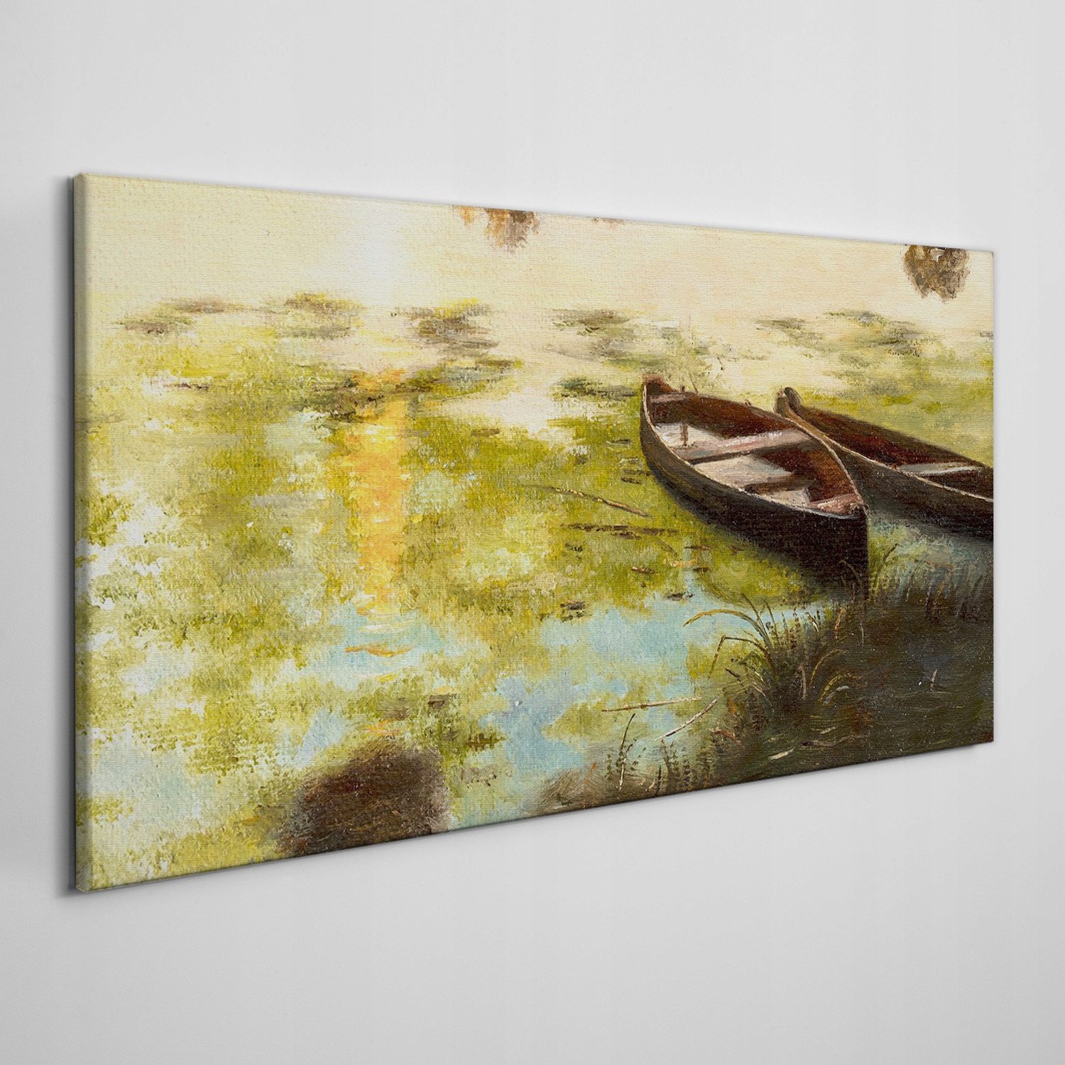 

Foto-obraz drukowany na płótnie Łódź woda 120x60