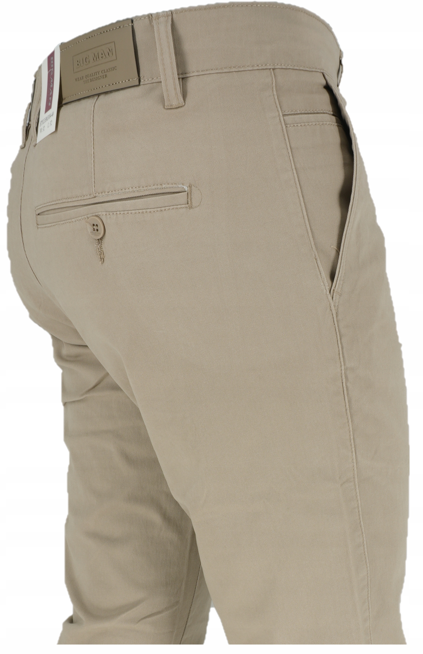 Spodnie Męskie Beżowe Nogawka do 176cm wzrostu L30 W37