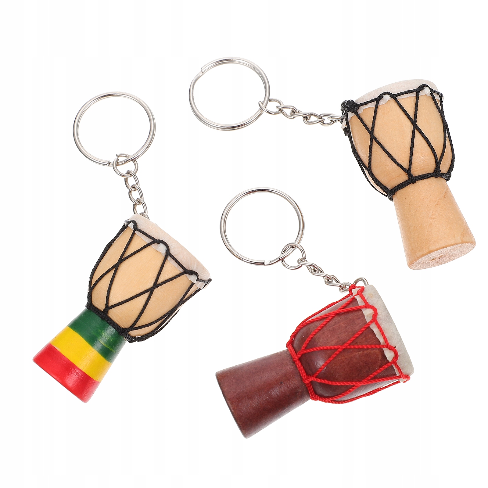 Breloczek do kluczy z mini bębnem Djembe 3 szt