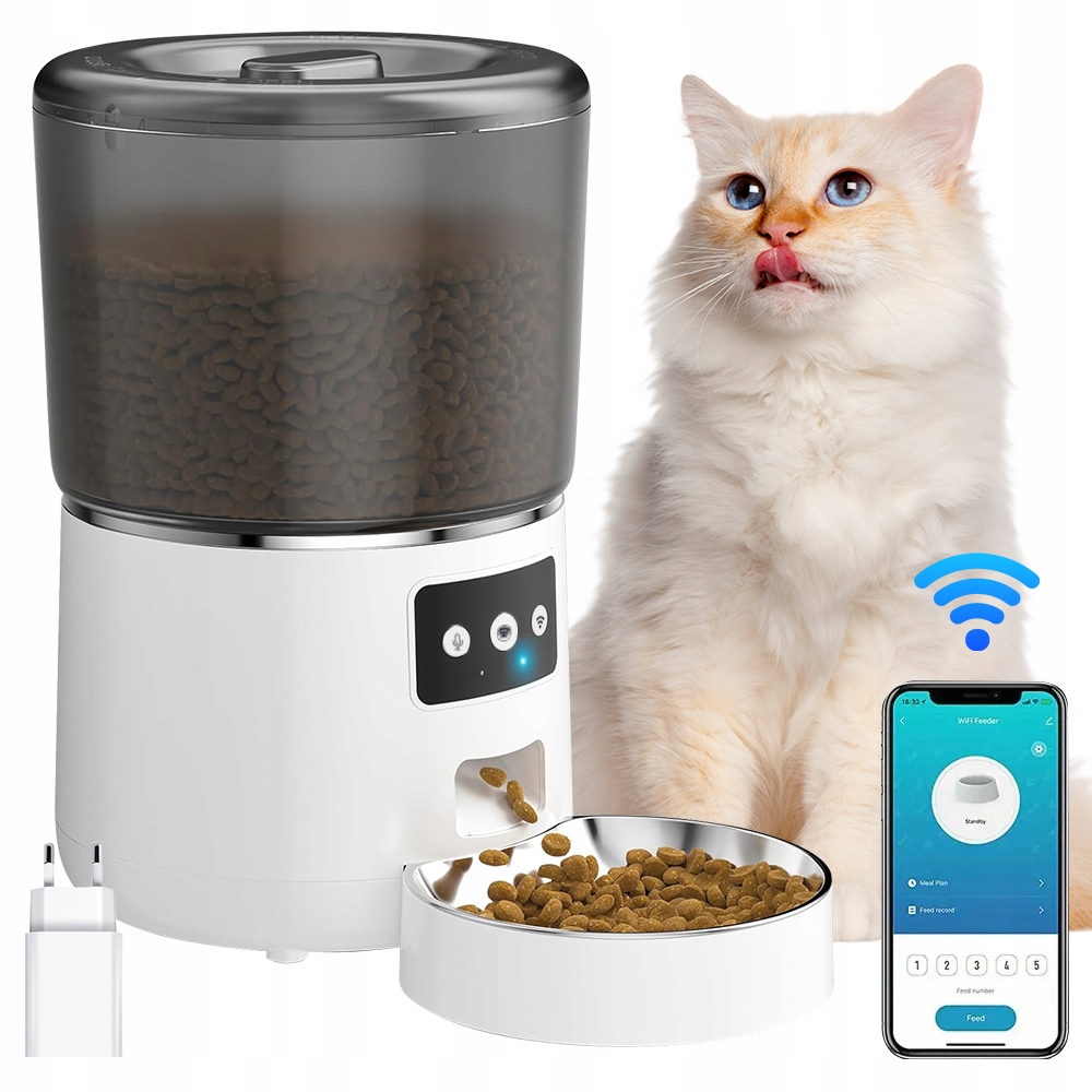 Levně Dávkovač Krmiva Automatický Podavač Miska Pro Psa A Kočku 4 L