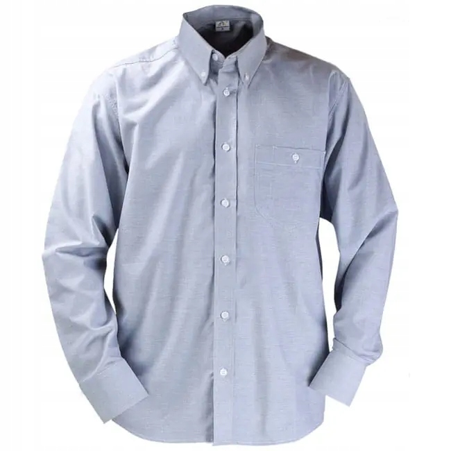 Pánská košile s dlouhým rukávem světle šedá barva velikost 40