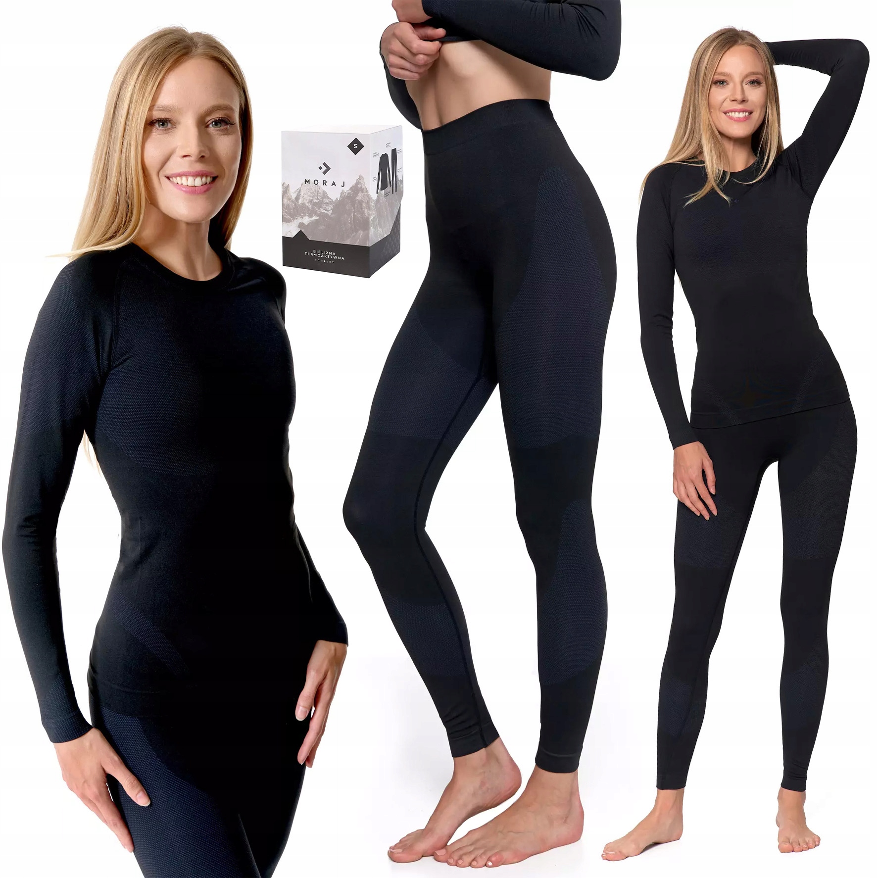 Bielizna Termoaktywna Damska Komplet Termiczny Bluzka Legginsy Moraj XXL
