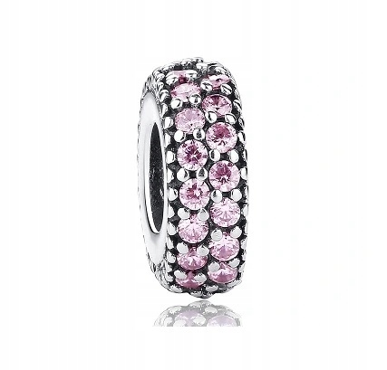 

Charms Różowa Inspiracja Pave separator do Pandora