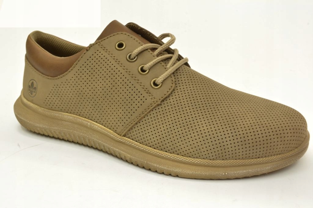 Rieker 10405 pánské polobotky Kůže lehké béžové vel. 40