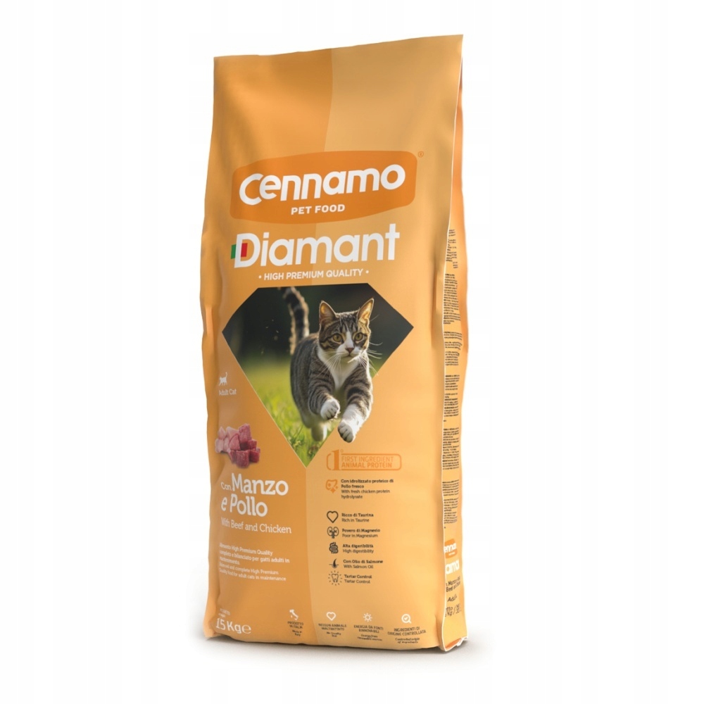 Diamant Cat Micio Hovězí a kuře 15 kg