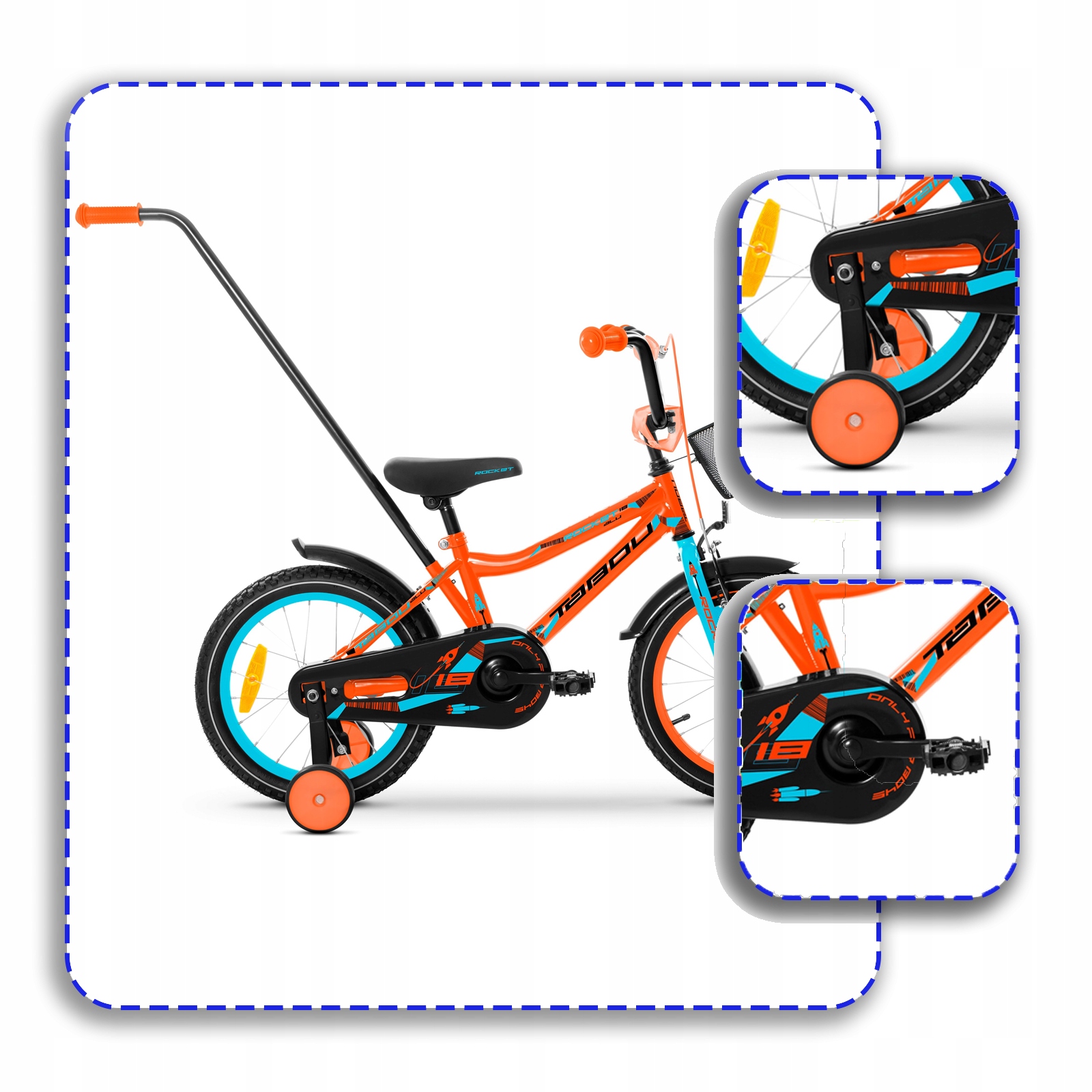 ROWER DZIECIĘCY ROWEREK 16 cali TABOU ROCKET ALUMINIOWY BARDZO LEKKI BMX Marka Tabou