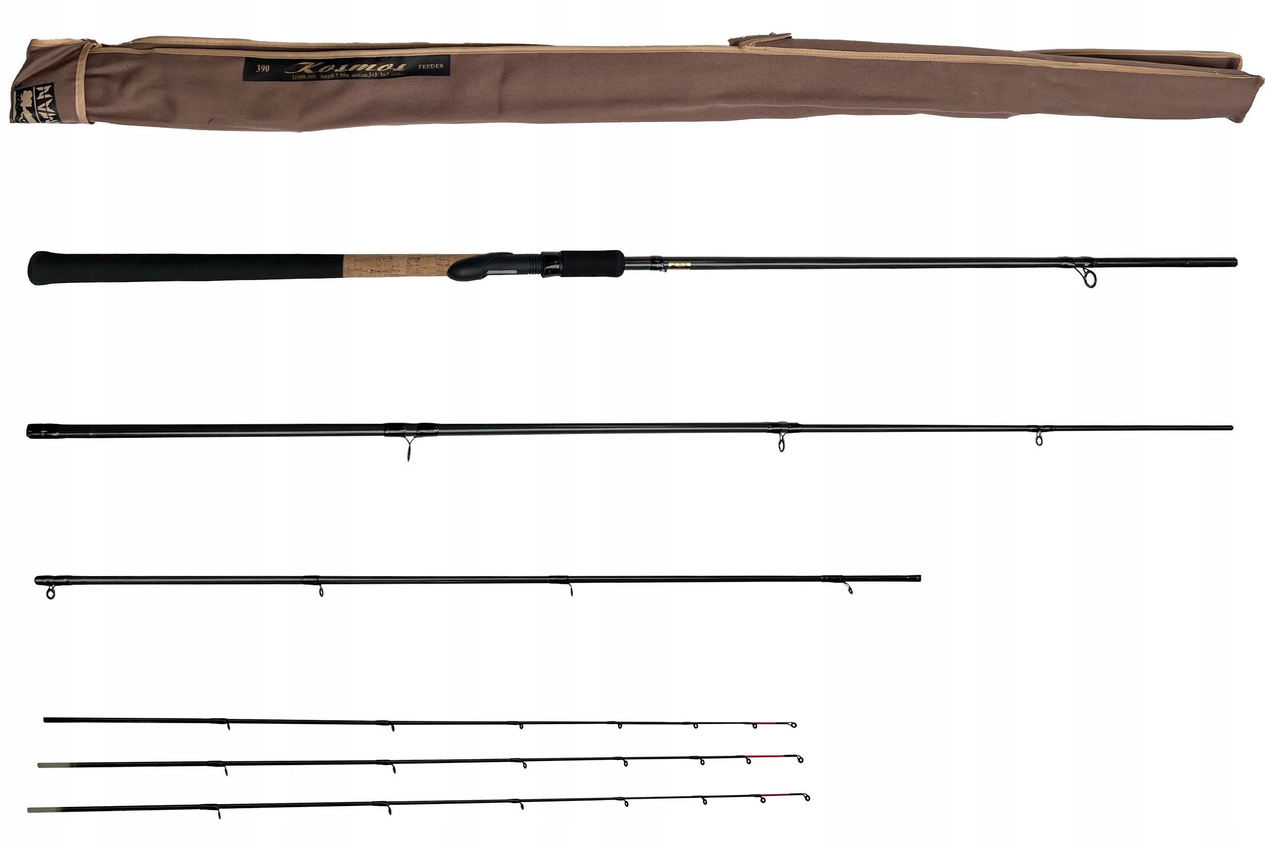 Caiman Kosmos Feeder 3,9m 120g Lekka Mocna Wędka Karbonowa