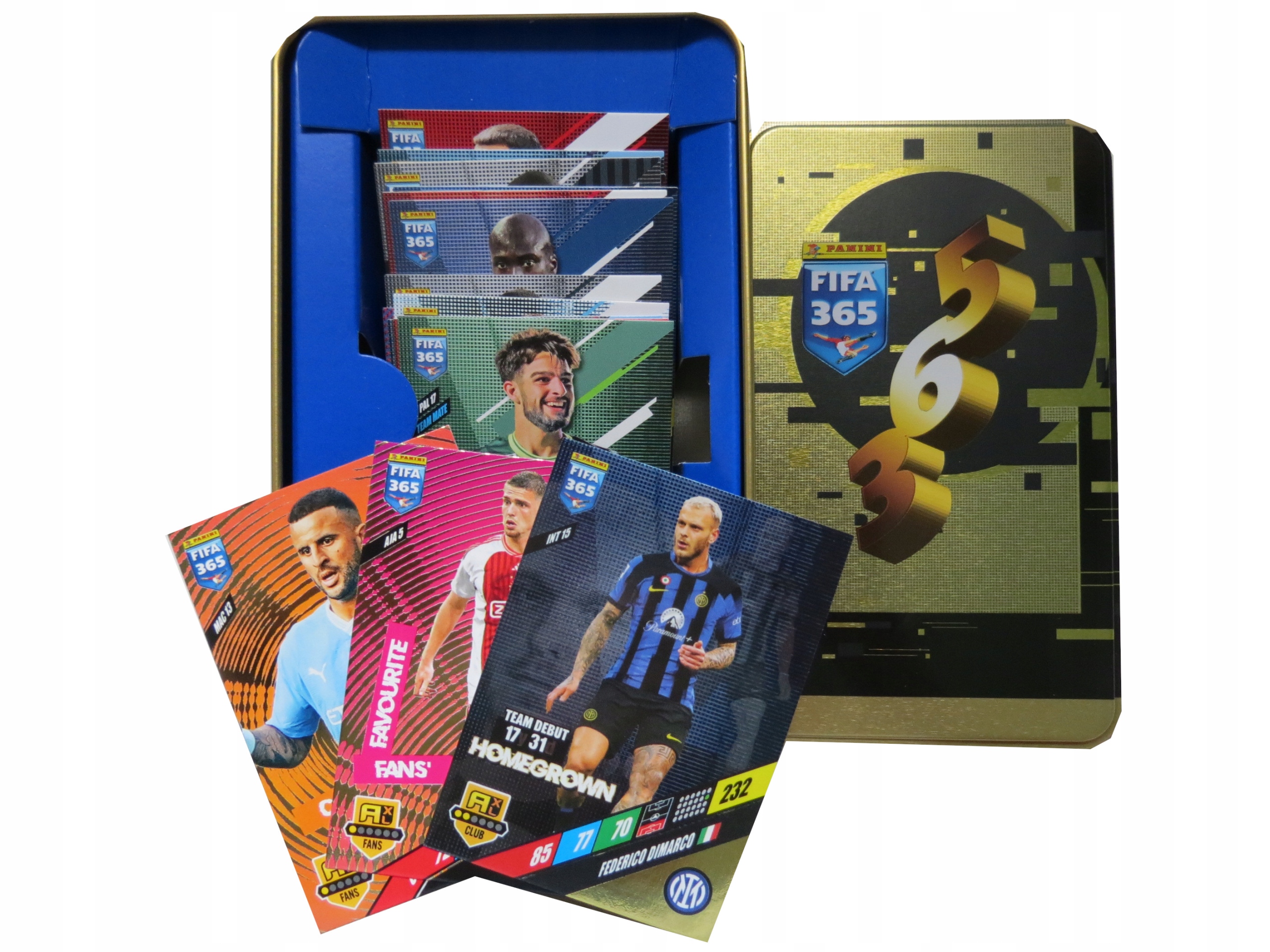 Panini Fifa 365 2024 Duża Puszka Kolekcjonera 30 Karty Piłkarskie Limited