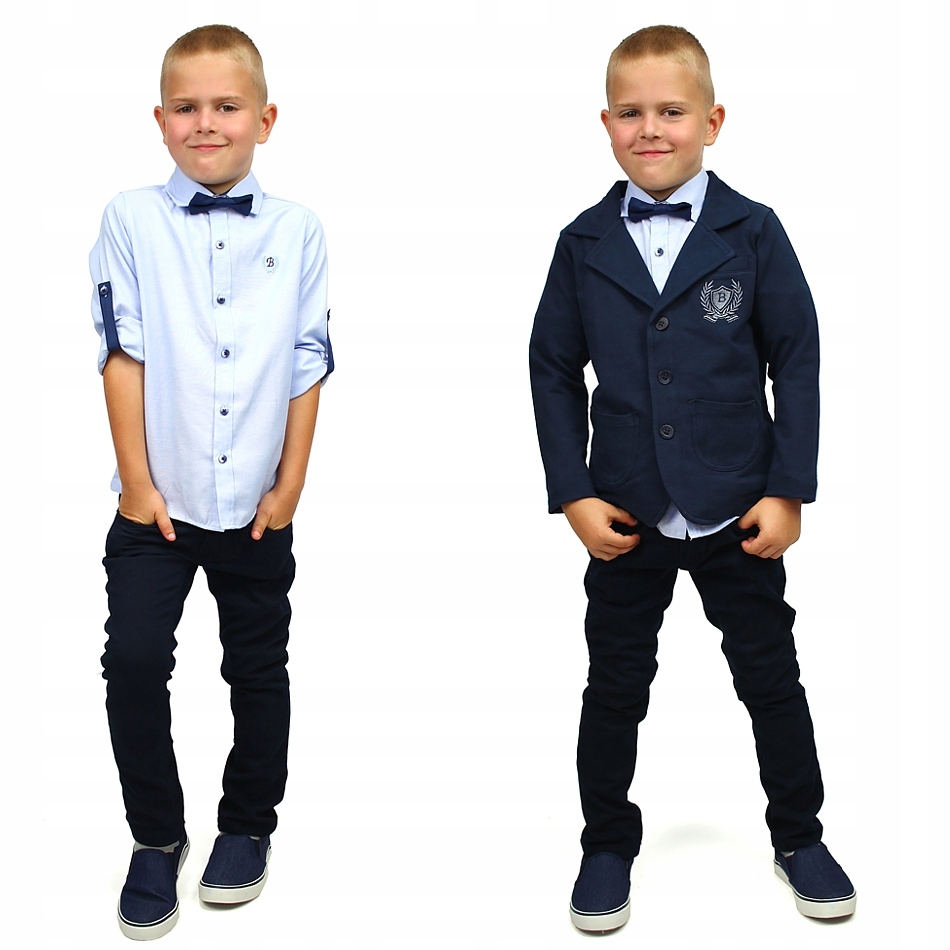 Elegancka KOSZULA Z MUCHĄ Rękaw BAWEŁNA Breeze 110 Wiek dziecka 5 lat +