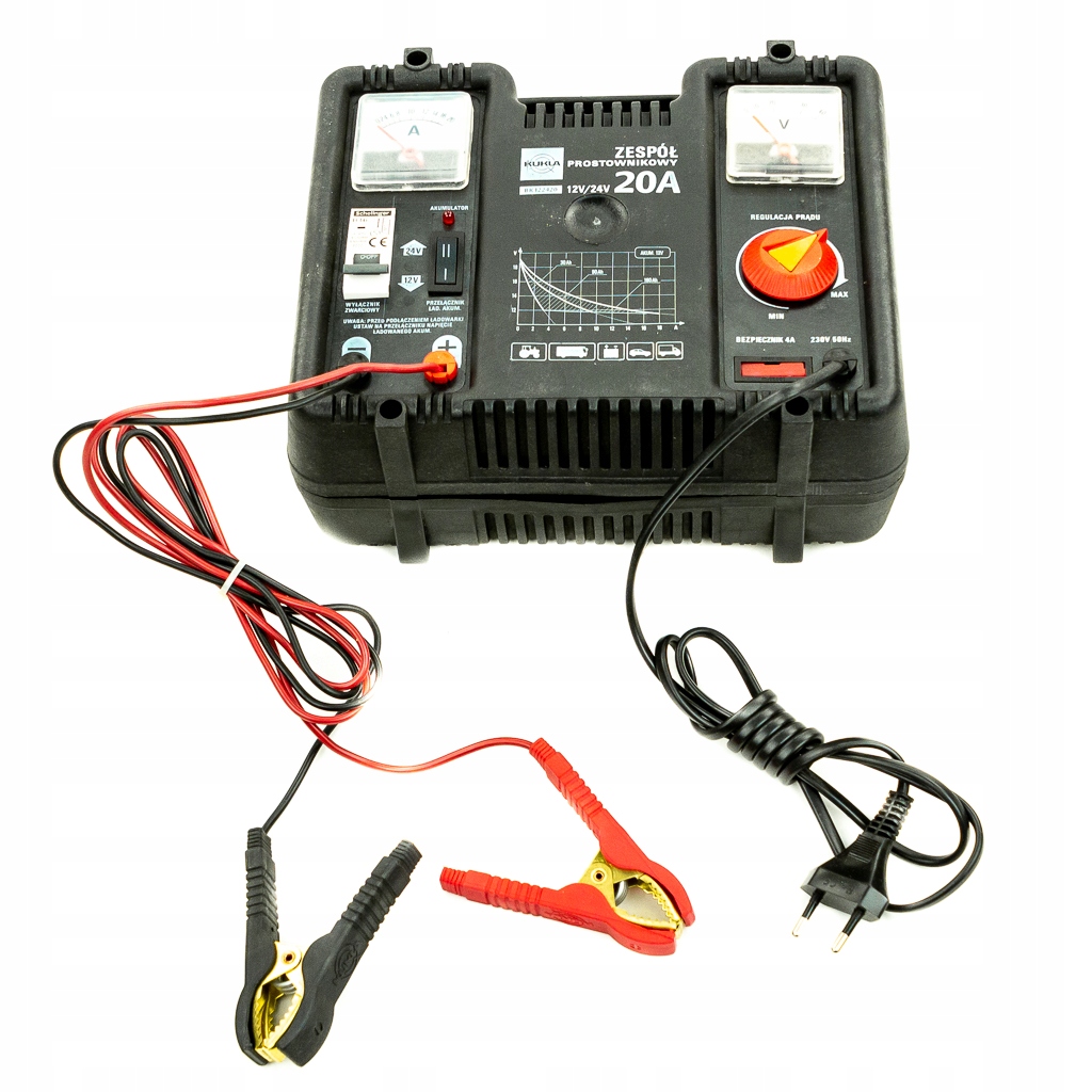 

Prostownik Kukla z regulacją prądu 12 V-24 V 20 A