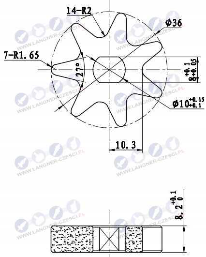 ZĘBATKA DO PIŁY ELEKTRYCZNEJ NAC LIDER FAWORYT Typ zębatka