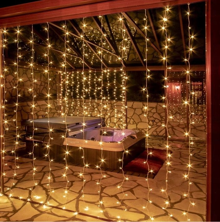 

Kurtyna Świetlna Led Lampki 3X3M Pilot Cepła Barwa