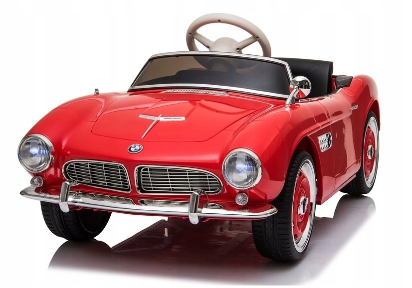 Samochód Na Akumulator Dla Dziecka Bmw Retro Pilot Eva Skóra Audio Led MP3