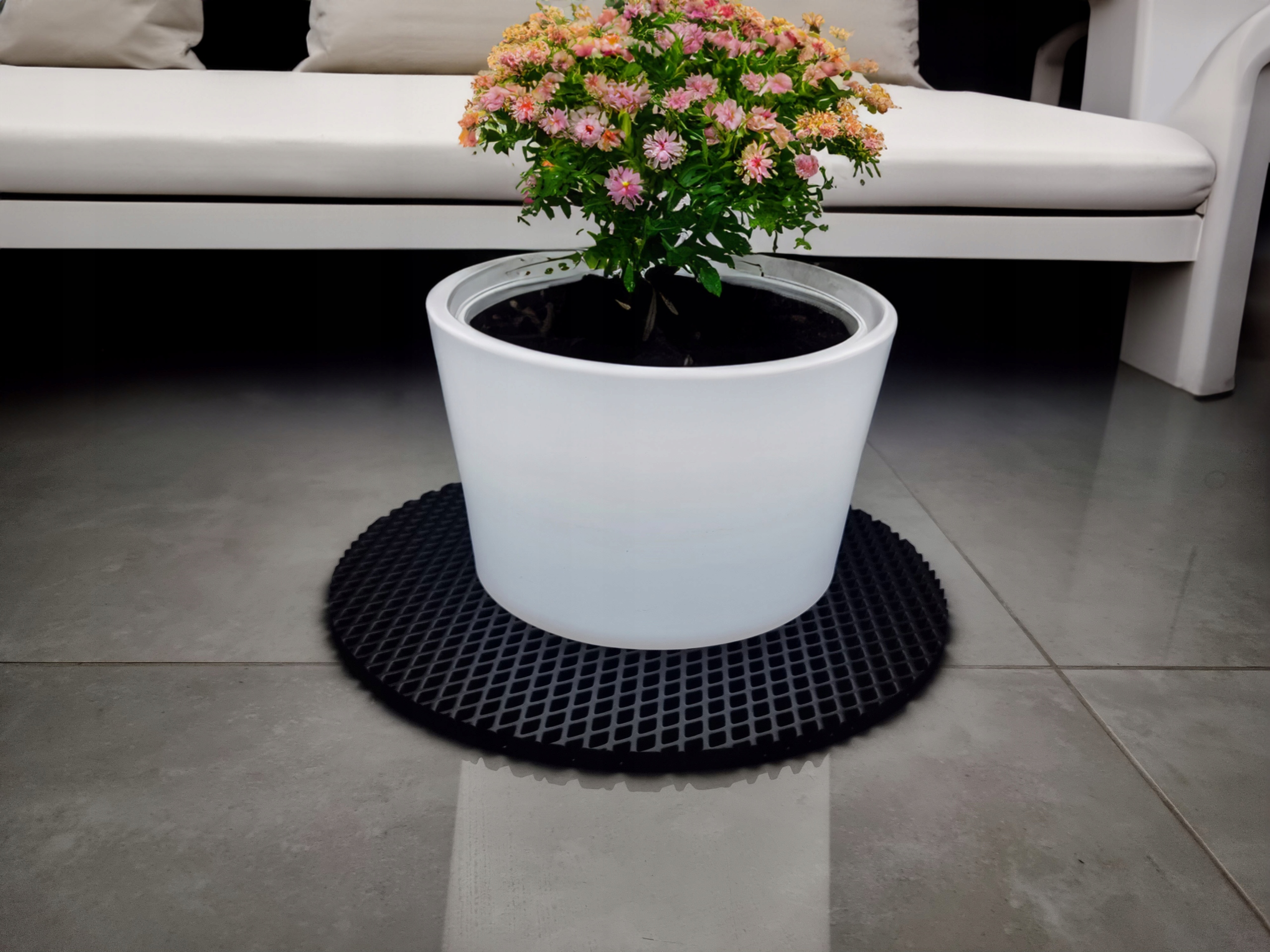 Podstawka pod doniczkę / donicę EVA HOME - OKRAGŁA CZARNA - Średnica 44 cm Kod producenta 493102