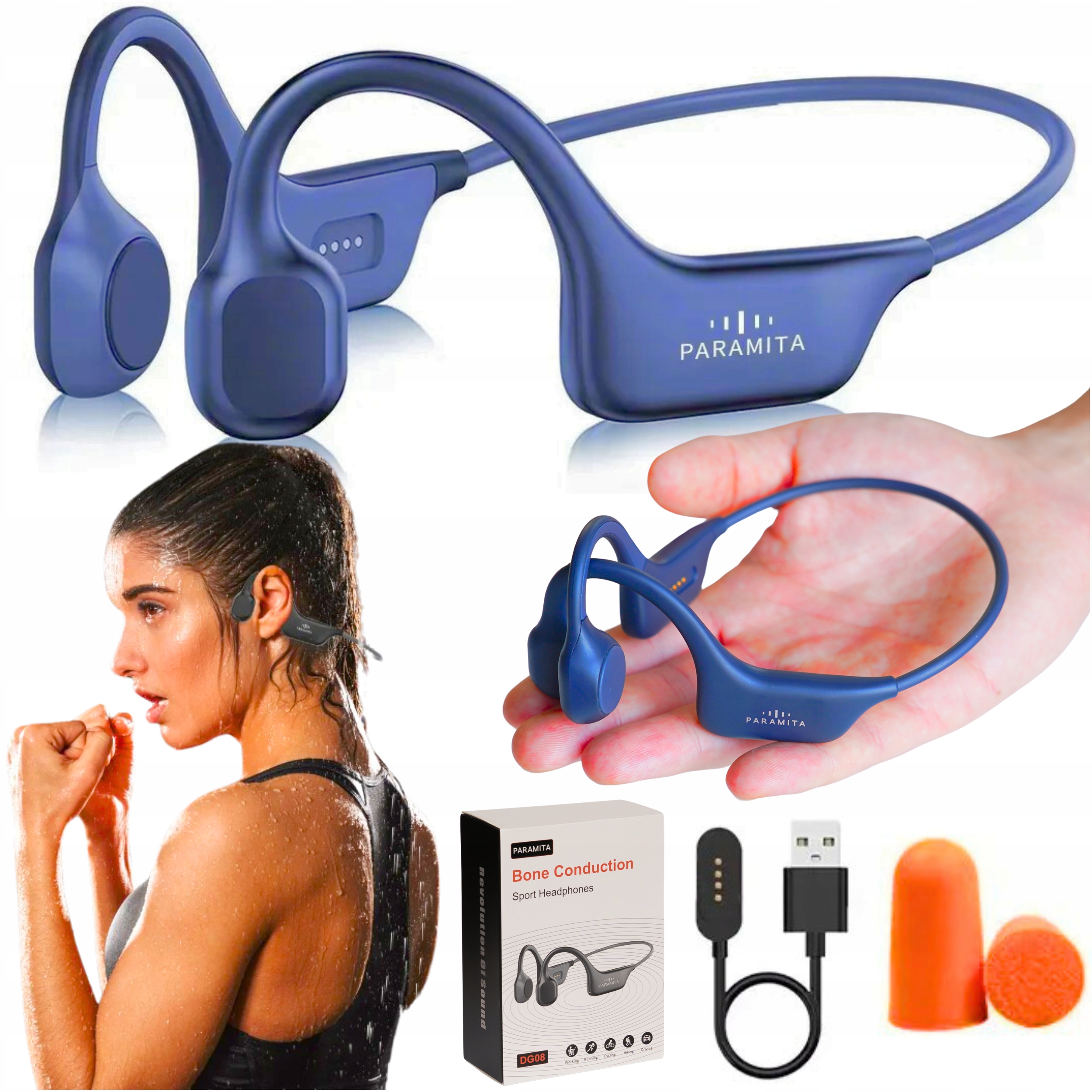 Bezdrátová Sluchátka S Kostním Vedením, Voděodolné Sportovní Hovory