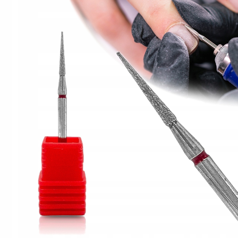 

Frez Diamentowy do Skórek D108 Szpic Czerwony