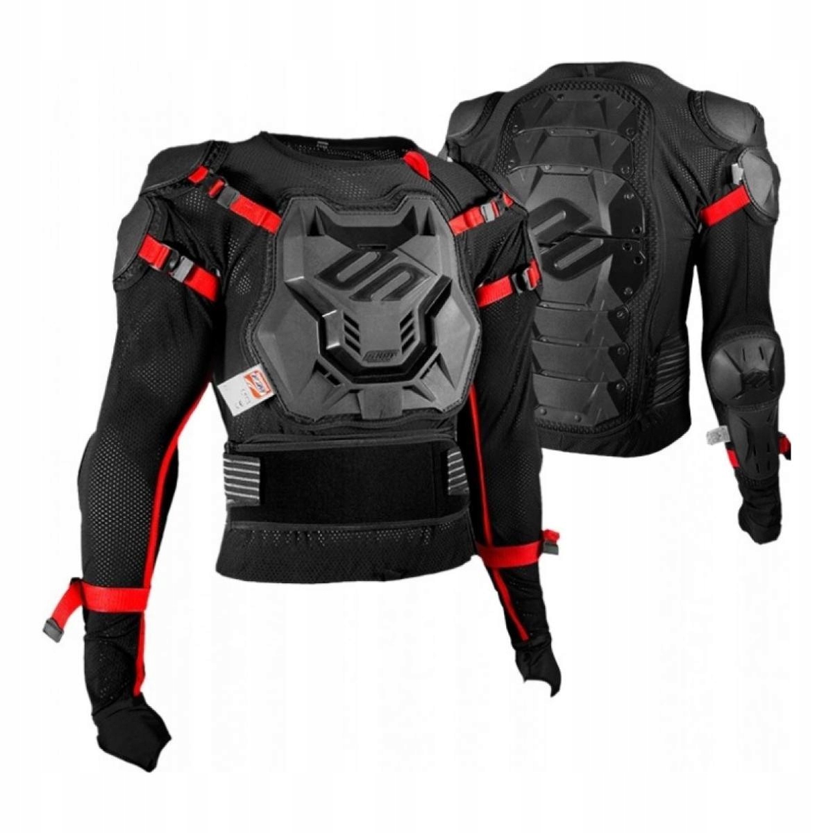 Chránič Tela Shot Racing Optimal Biela/Čierna/Červená 2XL