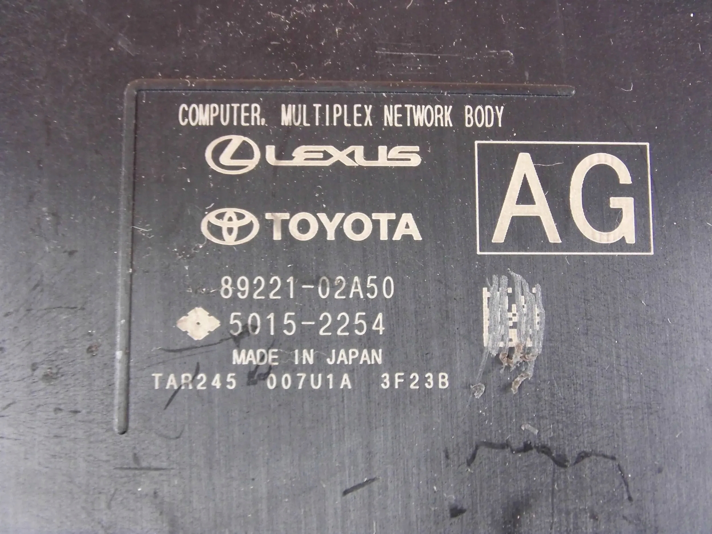 Toyota RAV4 V compartment module control unit komfortu MPX 89221-02A50