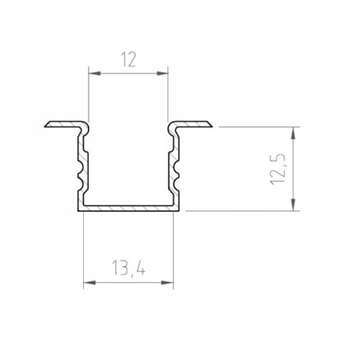 PROFIL LED WPUSZCZANY 2M CZARNY+ OSŁONA ML Marka Martom