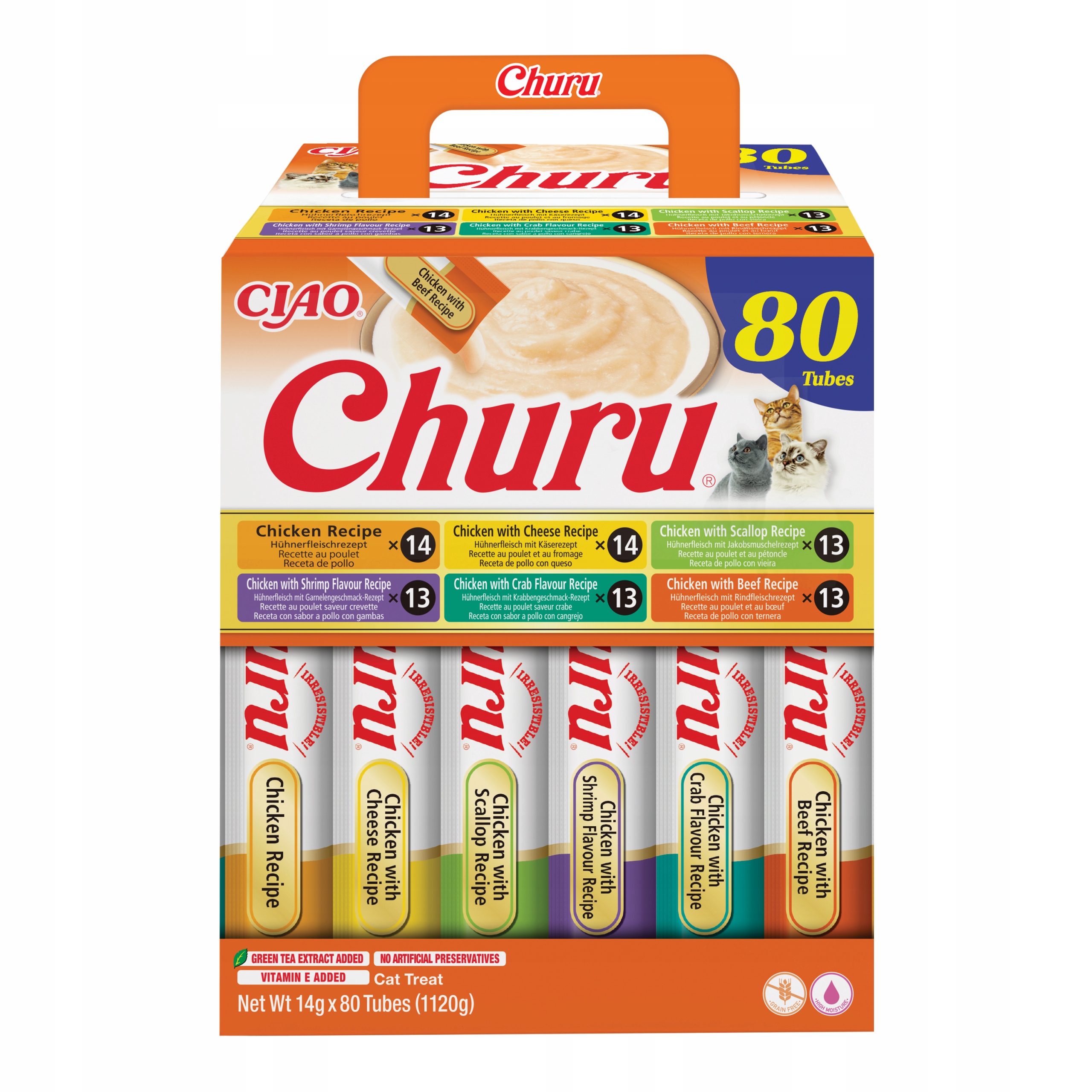 Inaba Cat Churu 80P Chicken Recipe 80x14g(1120g)