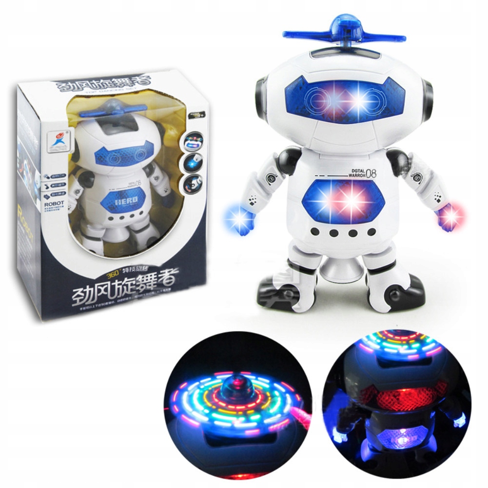 ROBOT TAŃCZY ŚWIECI LED ŚPIEWA 360 Marka inna