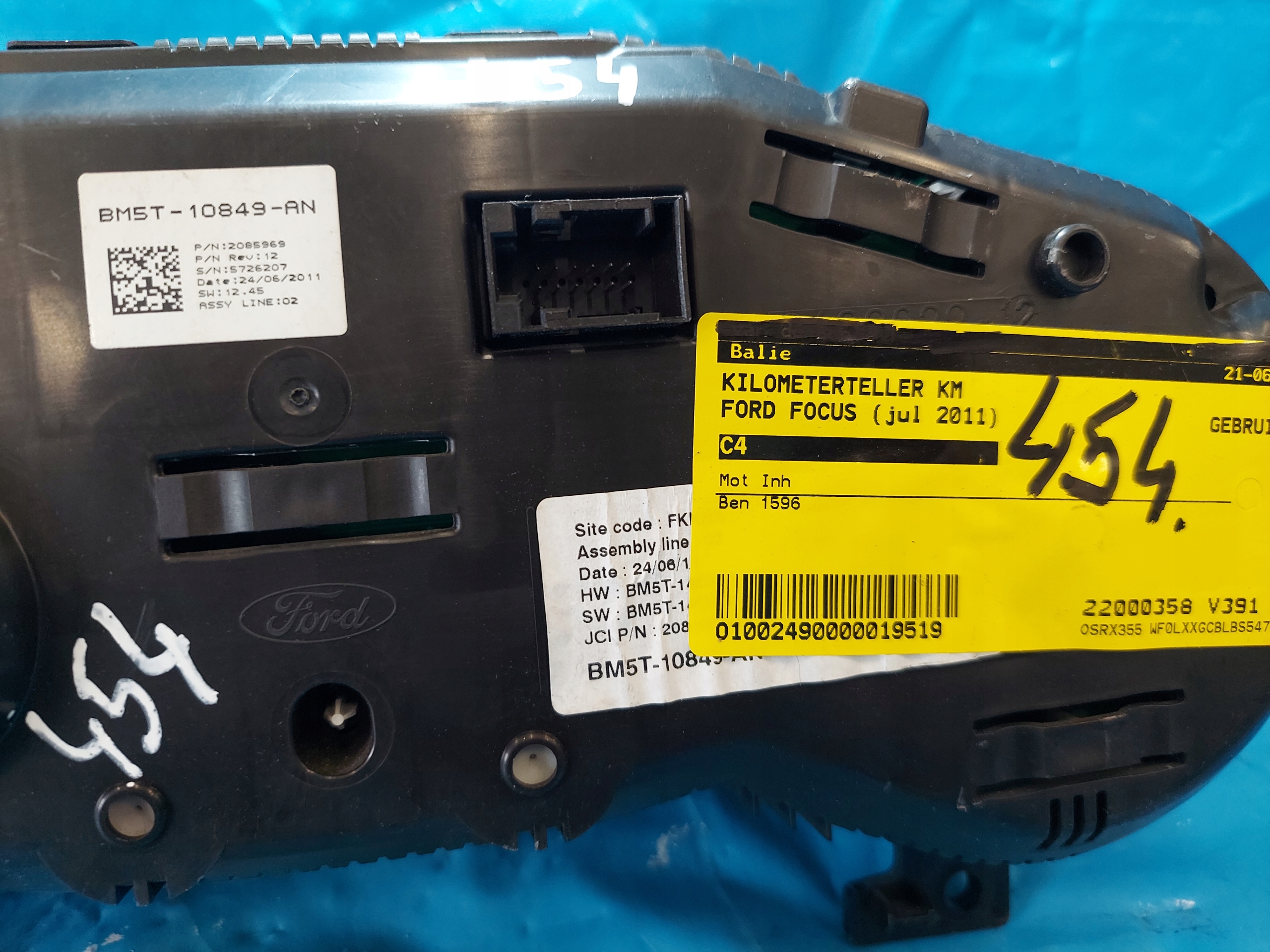 dials clock FOCUS 3 LIFT 2011 R 1.6 B BM5T10849AN