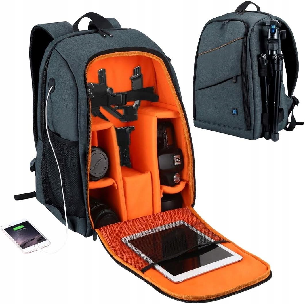 Plecak Fotograficzny Torba na Aparat Obiektyw Tablet PU5011H Wodoodporny (g