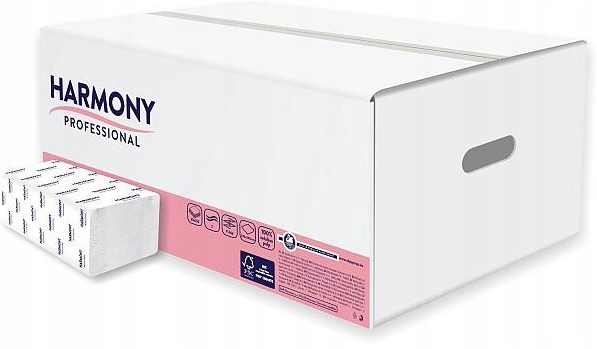 Levně Zz ručníky 2vrstvé Harmony 23 x 24 cm, celulóza, 20 x 200 ks