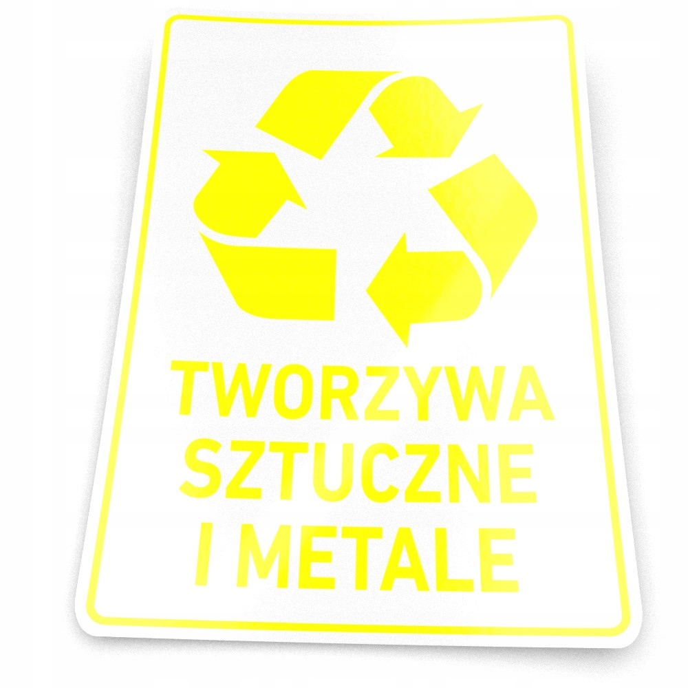 

Tworzywa Naklejka na kosz segregacja śmieci 30cm