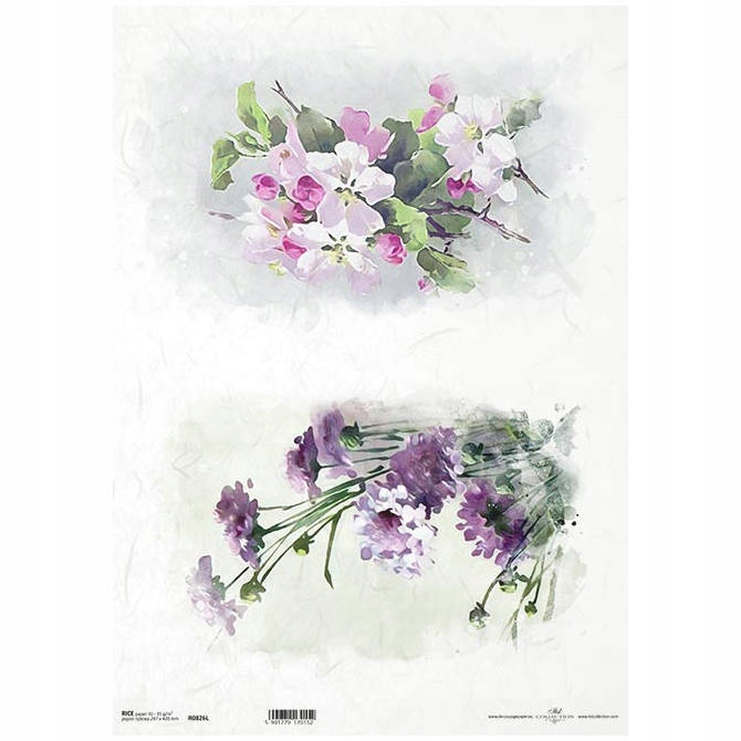 Papier Ryżowy decoupage A3 czosnek kwiaty jabłoni