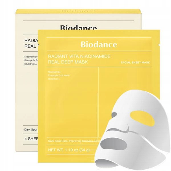 Biodance Radiant Vita Niacinamide Real Deep Mask – rozjasňující maska
