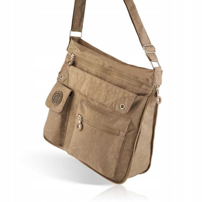 POJEMNA MŁODZIEŻOWA SOLIDNA TORBA LISTONOSZKA RAPORTÓWKA JASNOBRĄZOWA Marka Bag Street