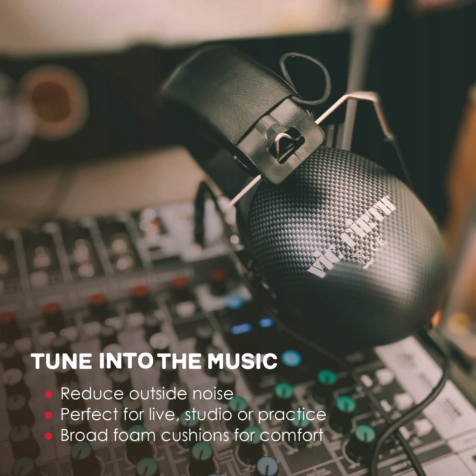 Słuchawki stereo Vic Firth V2 SIH2 z izolacją Rodzaj słuchawek nauszne