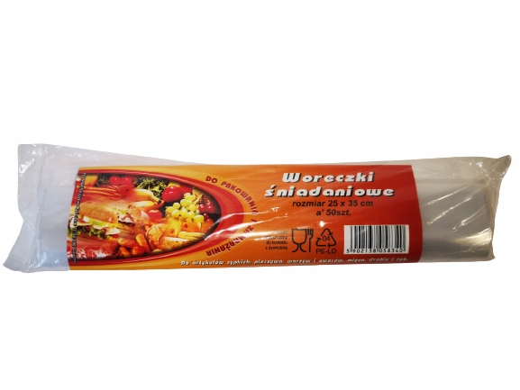 

Woreczki śniadaniowe grube Ldpe 25/35 cm 50 szt.