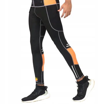 Pánské legíny Neopren Běh Sauna Reflexní Fitness kalhoty Saunatek vel. S