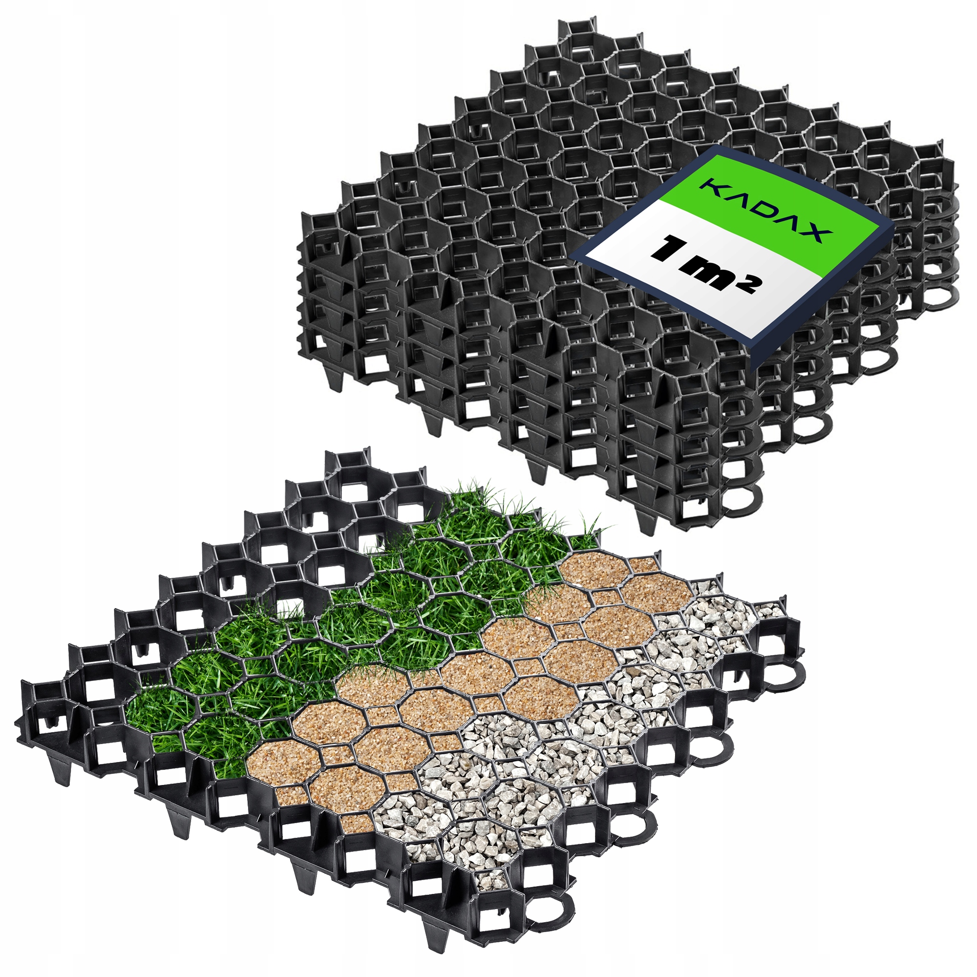Geokrata Parkovací Mřížka Trávníková 50x50x3,5 4ks Zahradní 530 TON/m2