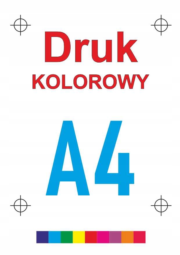 

Wydruk druk kolorowy 100 szt A4 80g
