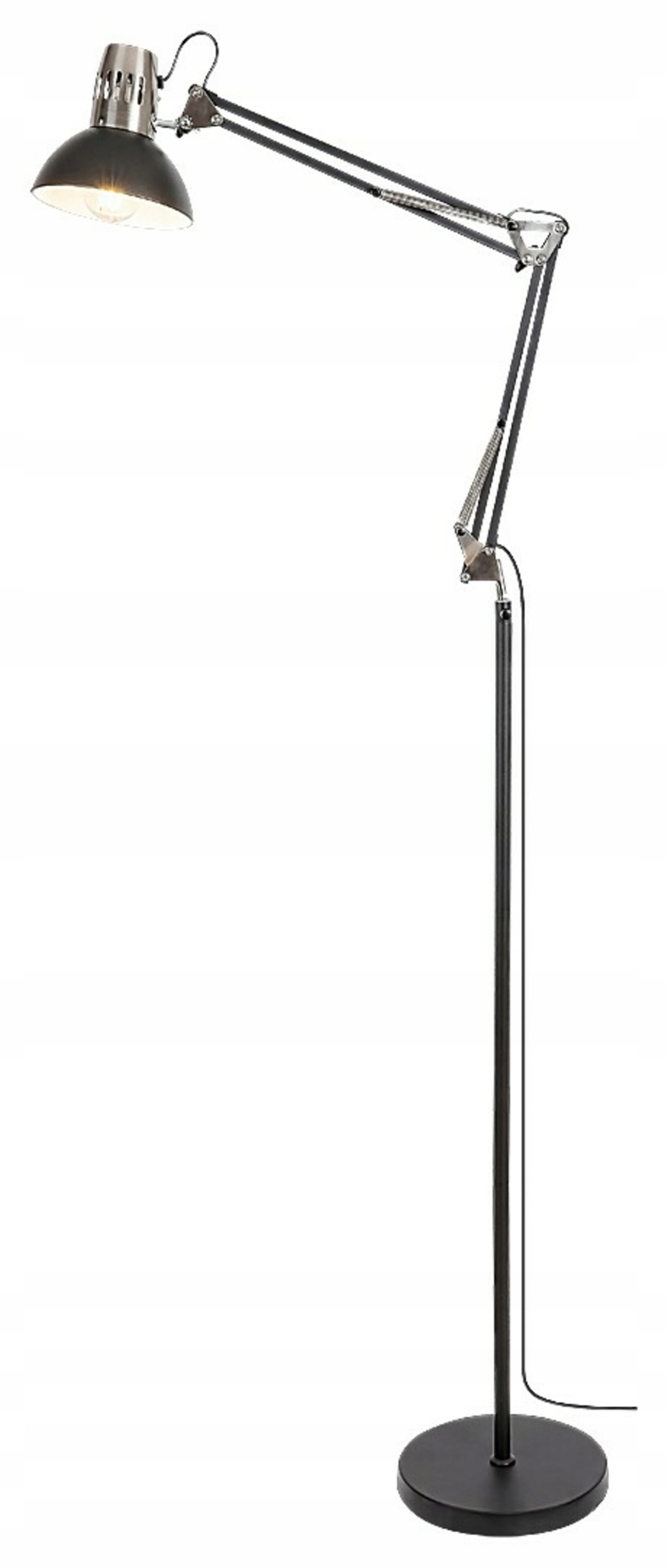 Stojací lampa Rabalux Aristeo E27, 1x40W, matná černá, kov, výška 171 cm