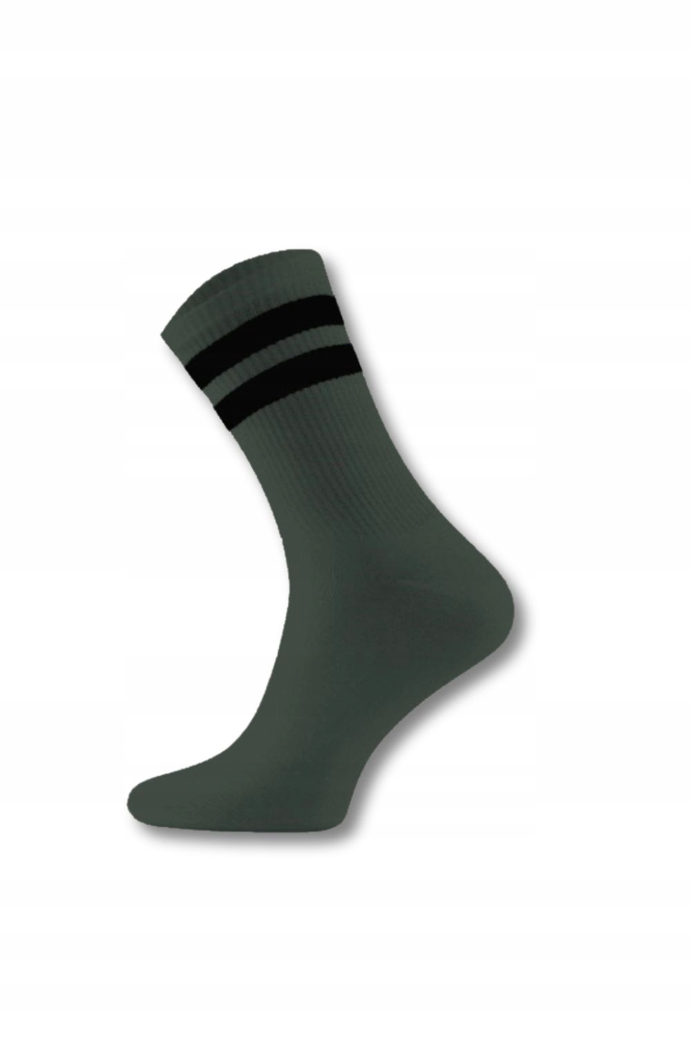 Skarpetki trekkingowe sportowe termoaktywne wełna merino oliwkowe 45-47