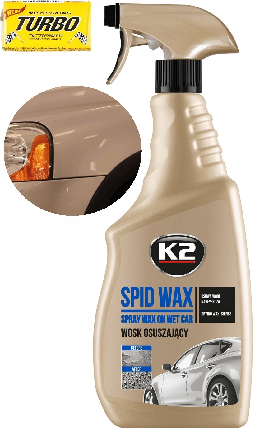 K2 Spid Wax Wosk W Sprayu Nabłyszczający Na Mokro Nabłyszcza Na Sucho